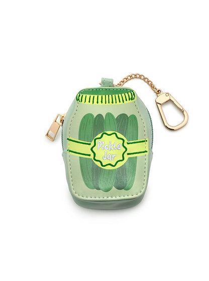 2 - in - 1 Bag Charm & Reusable Shopper Bag - Pickle Jar - Bria Blair Creative