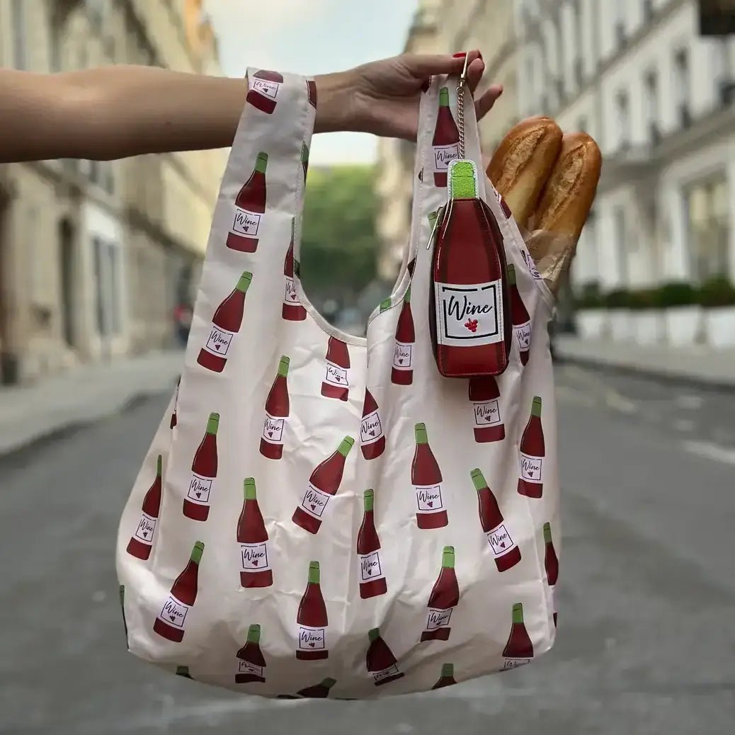 2 - in - 1 Bag Charm & Reusable Shopper Bag - Pickle Jar - Bria Blair Creative