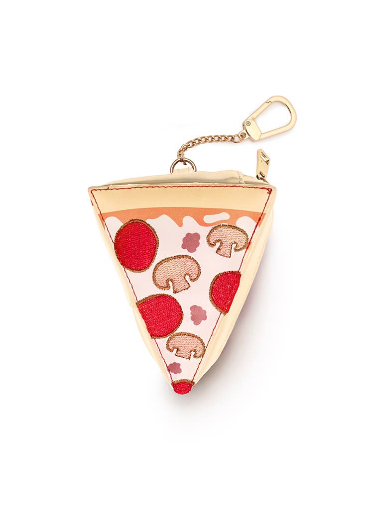 2 - in - 1 Bag Charm & Reusable Shopper Bag - Pizza Slice - Bria Blair Creative