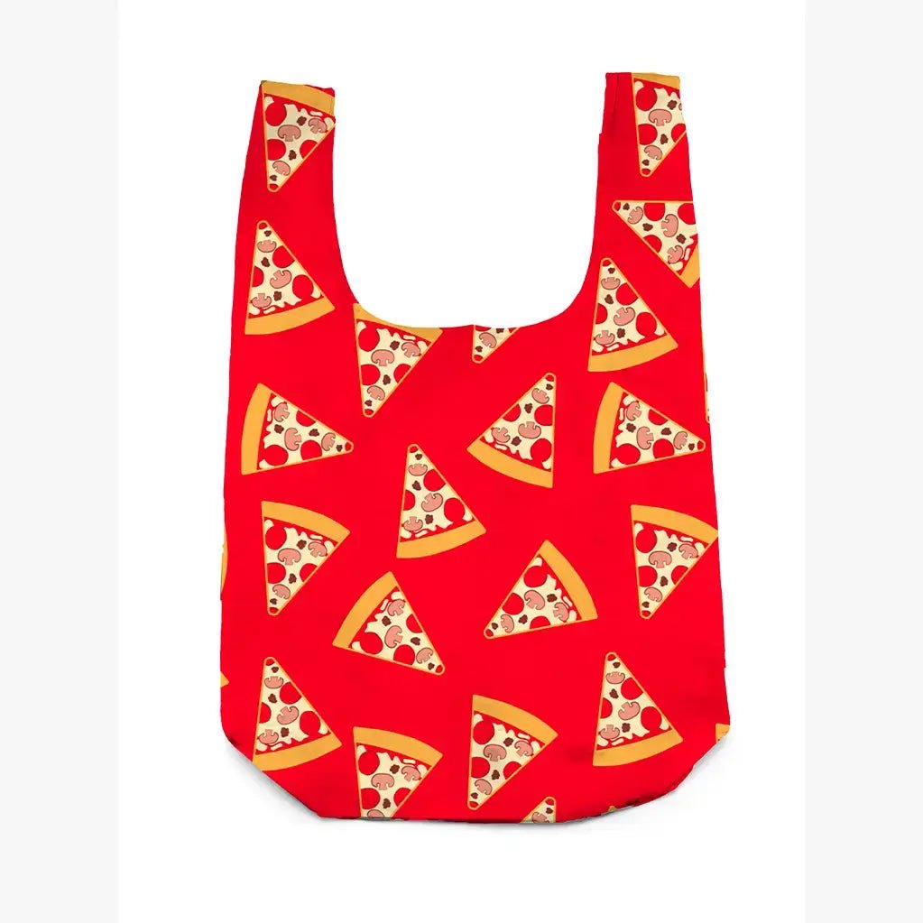 2 - in - 1 Bag Charm & Reusable Shopper Bag - Pizza Slice - Bria Blair Creative