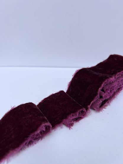 2" Velvet Ribbon - Raw Edge - 29 Colors: Chartreuse - Bria Blair Creative