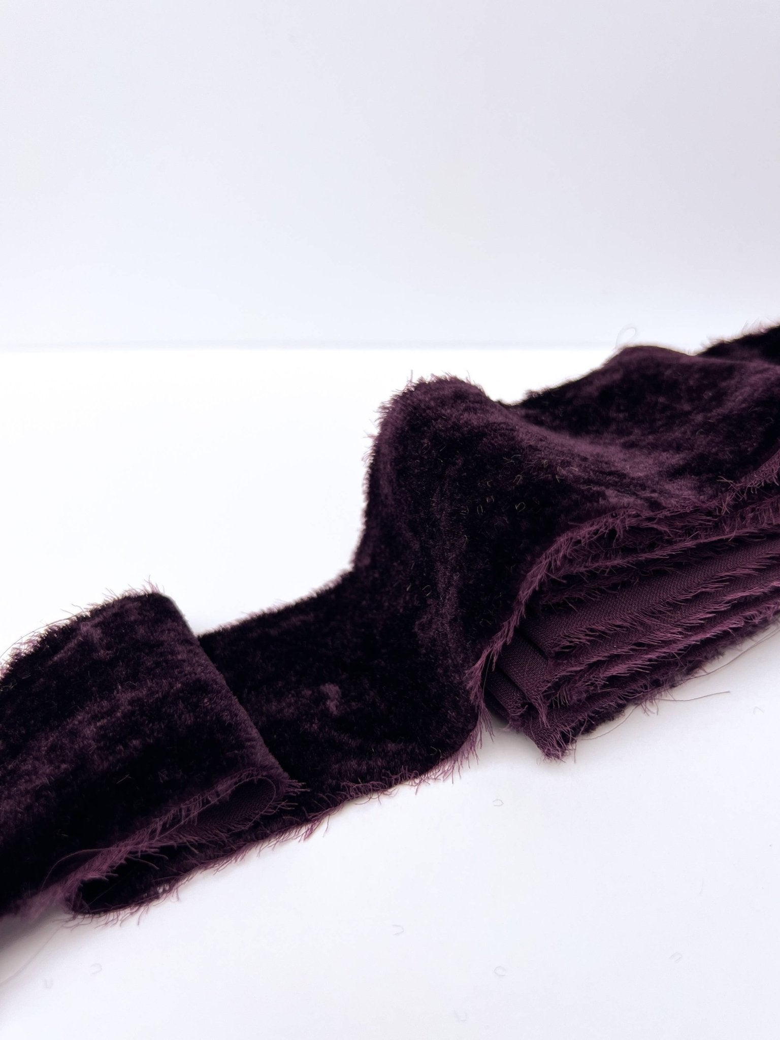 2" Velvet Ribbon - Raw Edge - 29 Colors: Evergreen - Bria Blair Creative