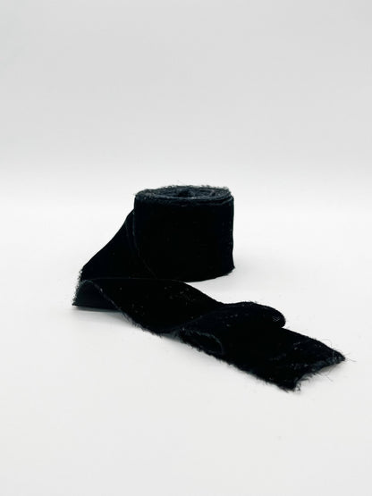 2" Velvet Ribbon - Raw Edge - 29 Colors: Gold - Bria Blair Creative