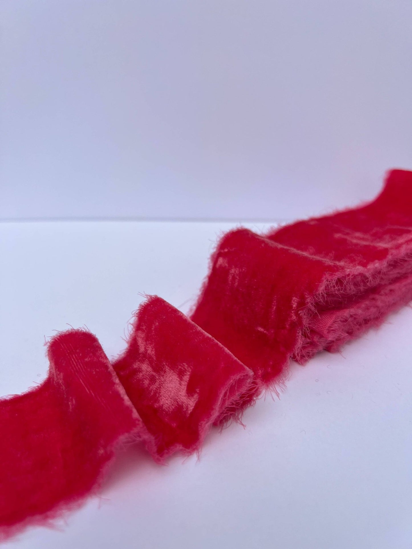 2" Velvet Ribbon - Raw Edge - 29 Colors: Green - Bria Blair Creative