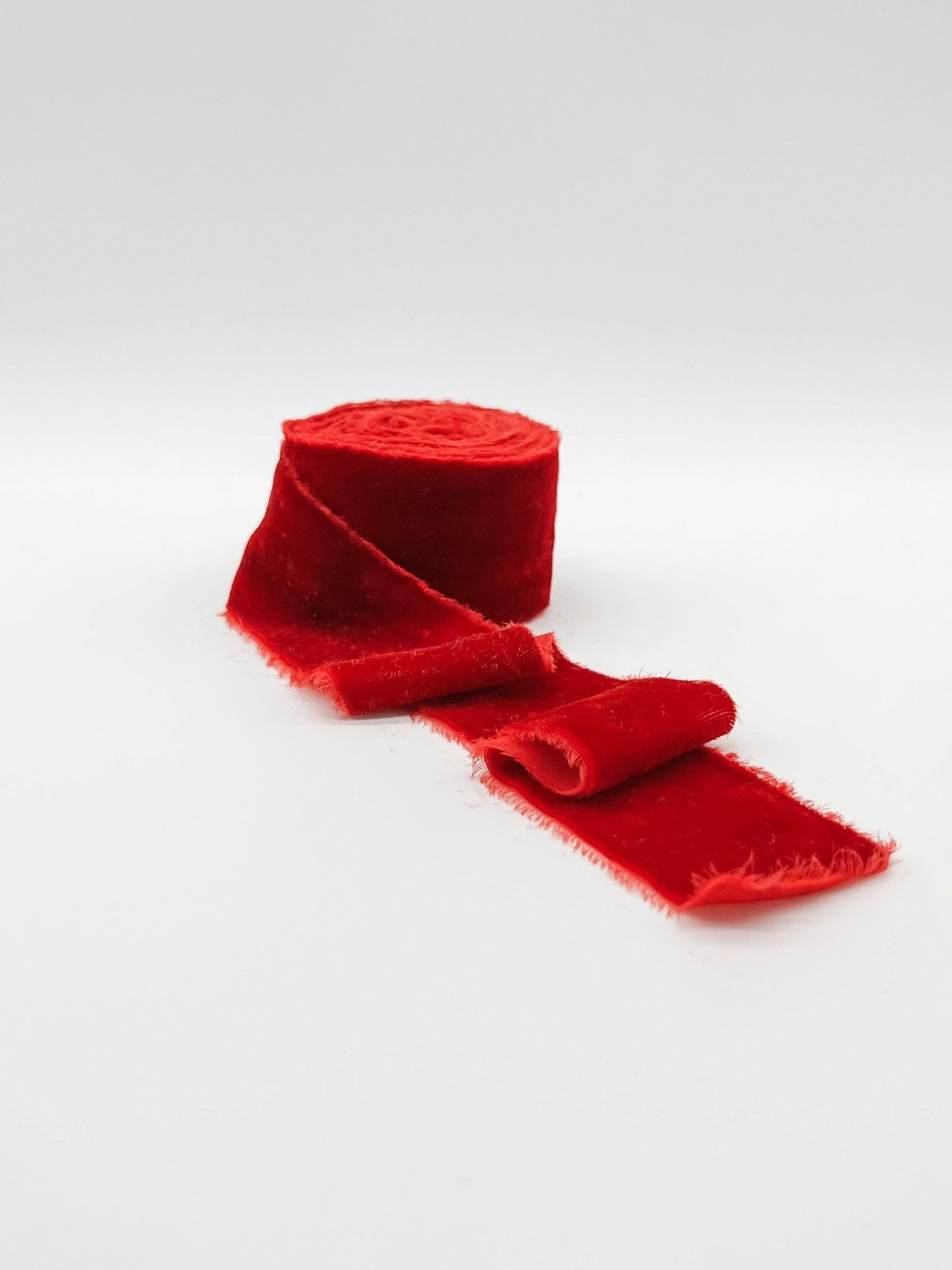2" Velvet Ribbon - Raw Edge - 29 Colors: Green - Bria Blair Creative