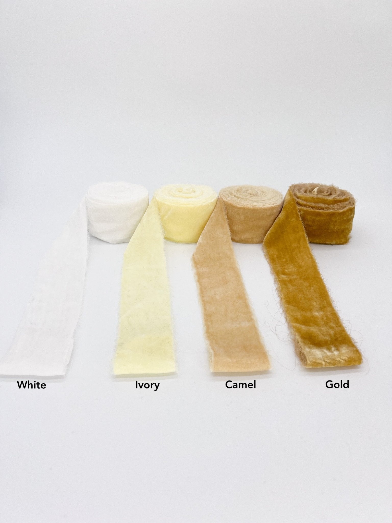 2" Velvet Ribbon - Raw Edge - 29 Colors: Green - Bria Blair Creative