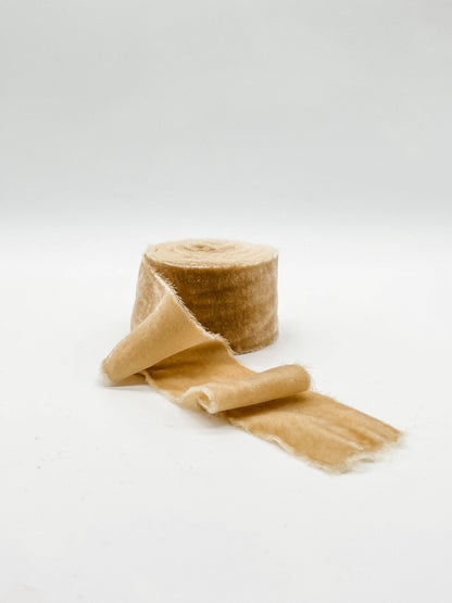 2" Velvet Ribbon - Raw Edge - 29 Colors: Red - Bria Blair Creative