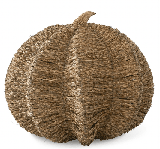 21 Inch Brown Papyrus Reed Pumpkin - Bria Blair Creative