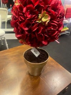 21.5" Hydrangea in Golden Pot - Bria Blair Creative