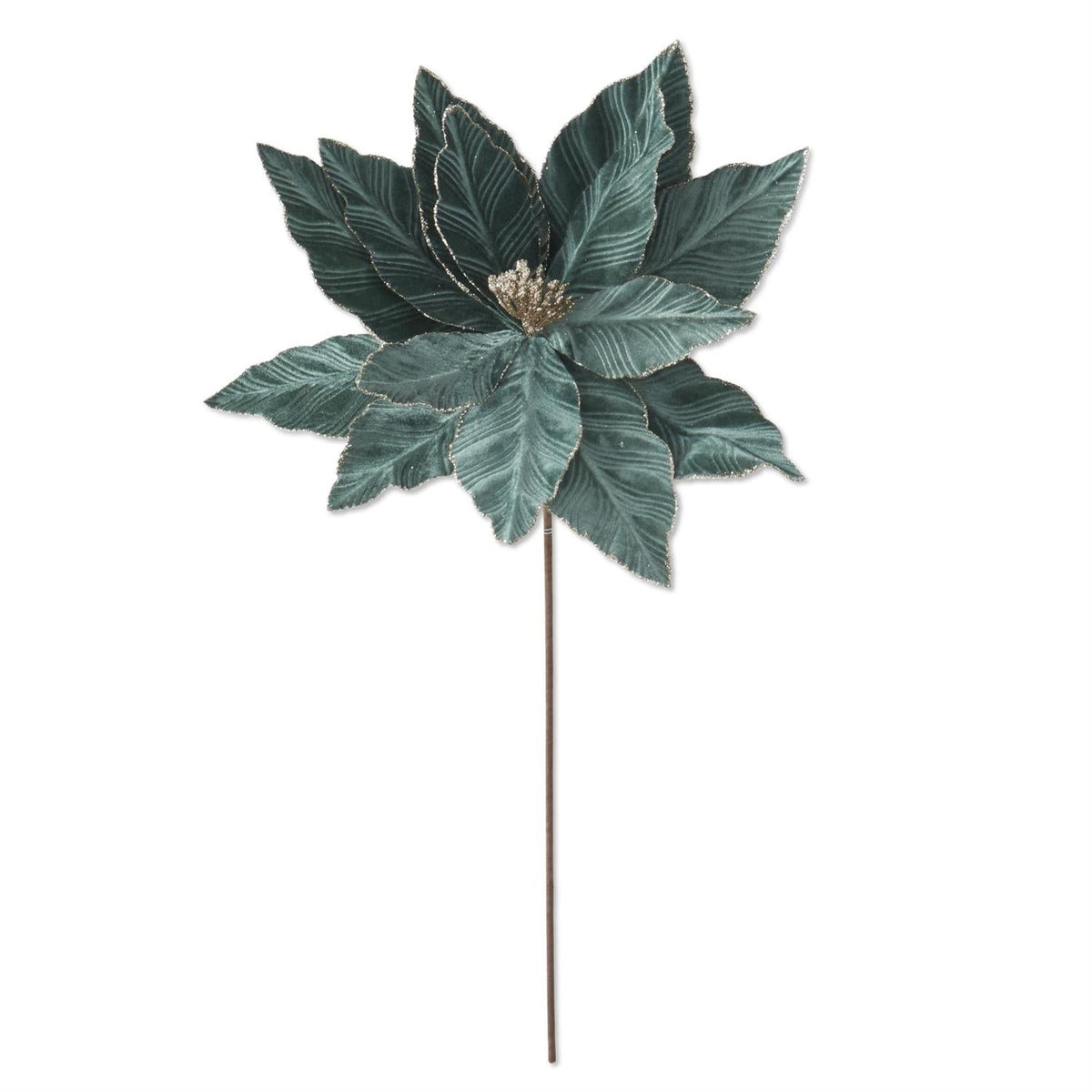 22 INCH DUSTY GREEN POINSETTIA STEM - Bria Blair Creative