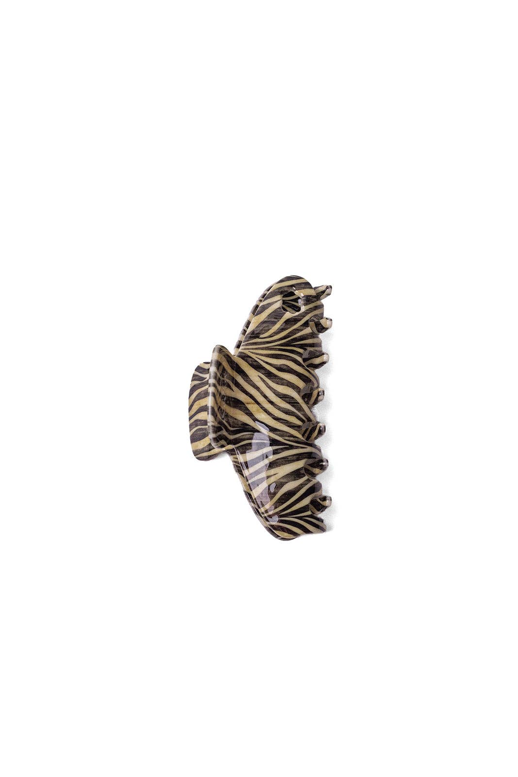 ZEBRA ACETATE CLAW: OVERSIZED