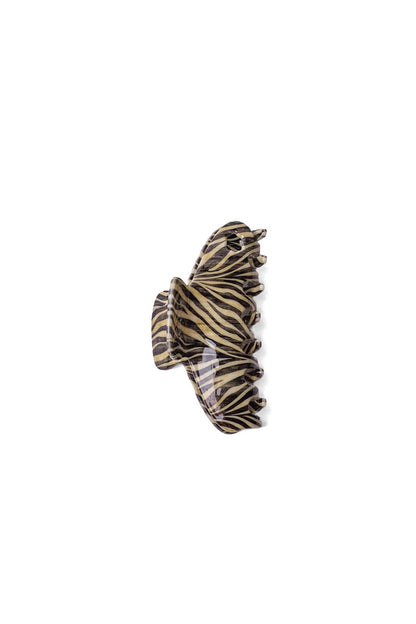 ZEBRA ACETATE CLAW: OVERSIZED