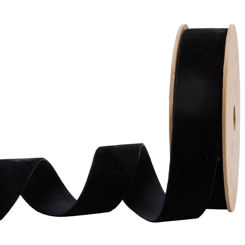 23 Colors | 1" Velvet Ribbon | 10 Yard Roll: Cognac - Bria Blair Creative
