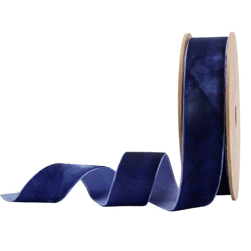 23 Colors | 1" Velvet Ribbon | 10 Yard Roll: Peacock - Bria Blair Creative