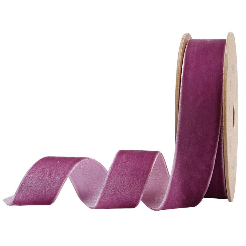 23 Colors | 1" Velvet Ribbon | 10 Yard Roll: Peacock - Bria Blair Creative