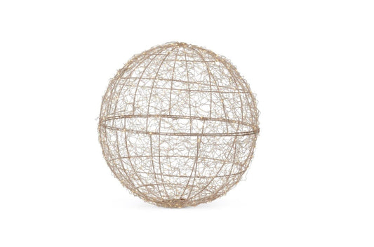 24 INCH ELECTRIC LED SILVER WIRE BALL - Bria Blair Creative