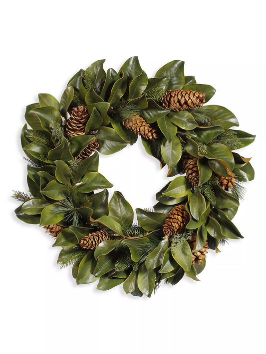 24" Wreath Magnolia Pine Mix - Bria Blair Creative