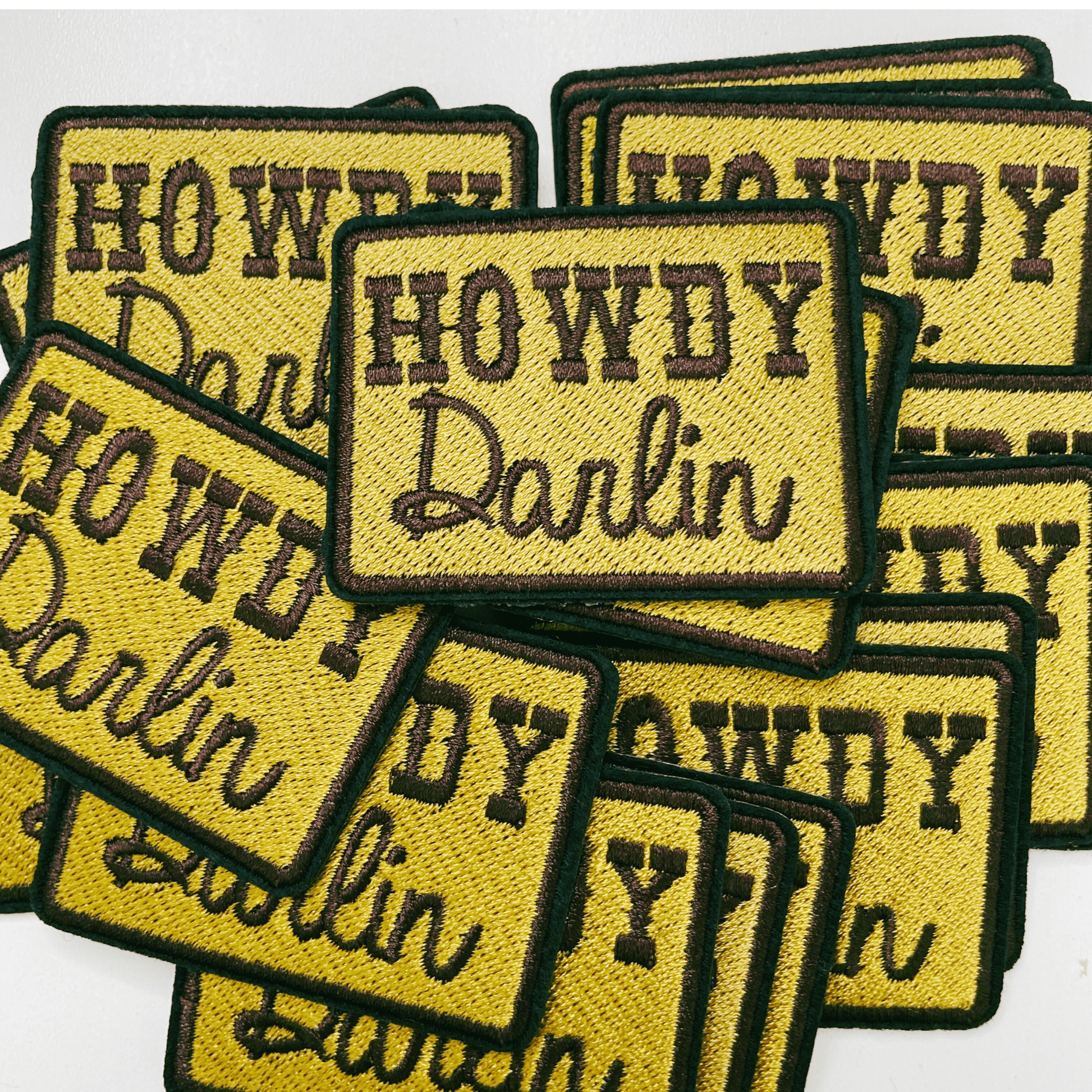 2.5” Howdy Darlin’ - Embroidered Hat Patch: QTY 1 - Bria Blair Creative