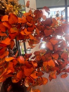 25" Orange Gumdrop Eucalyptus Wreath - Bria Blair Creative