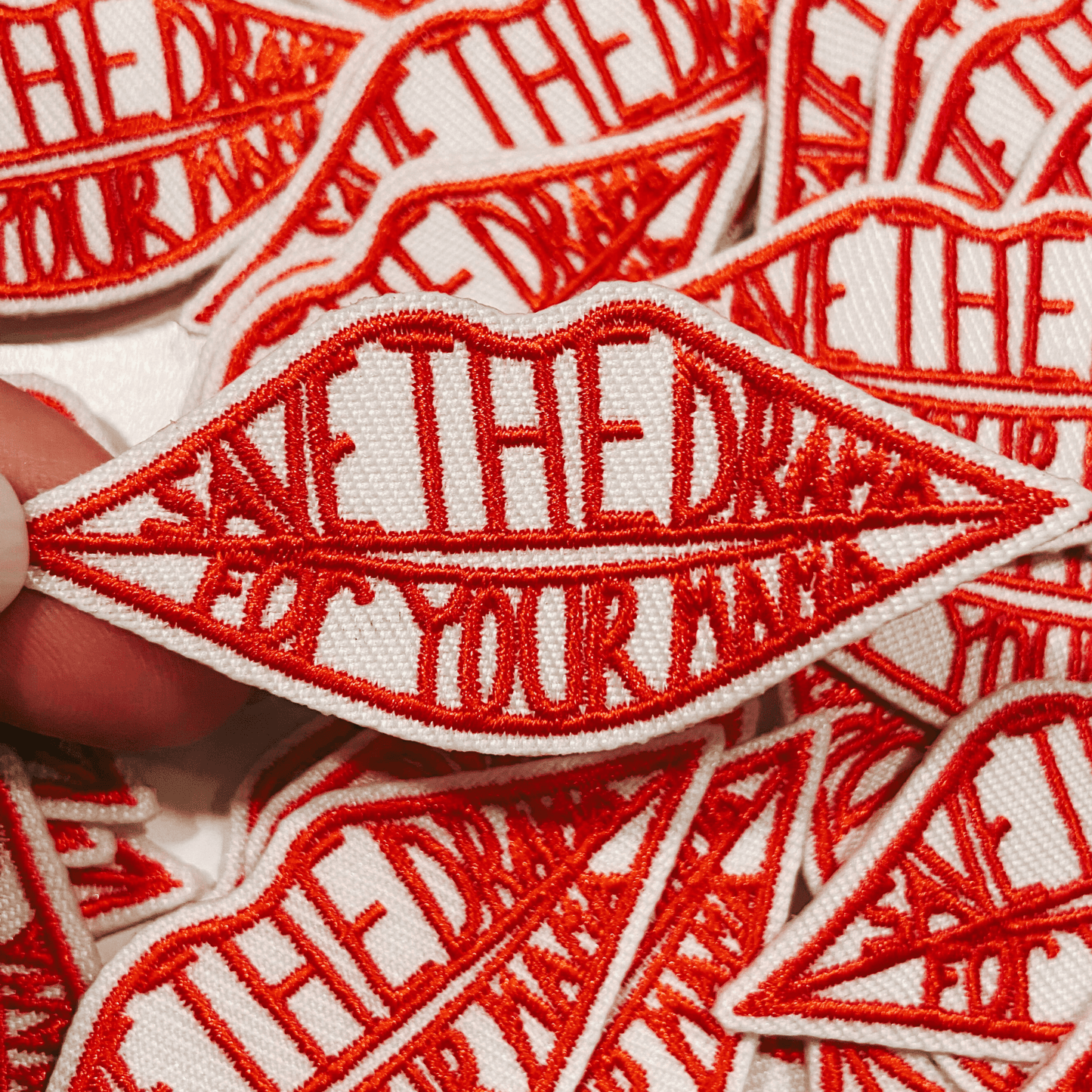 2.5" Save The Drama For Your Mama - Embroidered Hat Patch: 3" Embroidered Patch - Bria Blair Creative