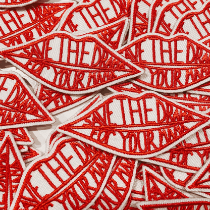 2.5" Save The Drama For Your Mama - Embroidered Hat Patch: 3" Embroidered Patch - Bria Blair Creative