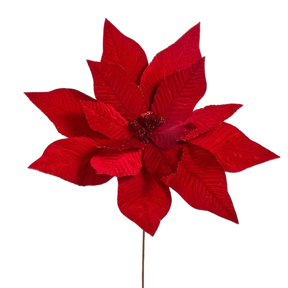 28" Red Velvet Poinsettia - Bria Blair Creative
