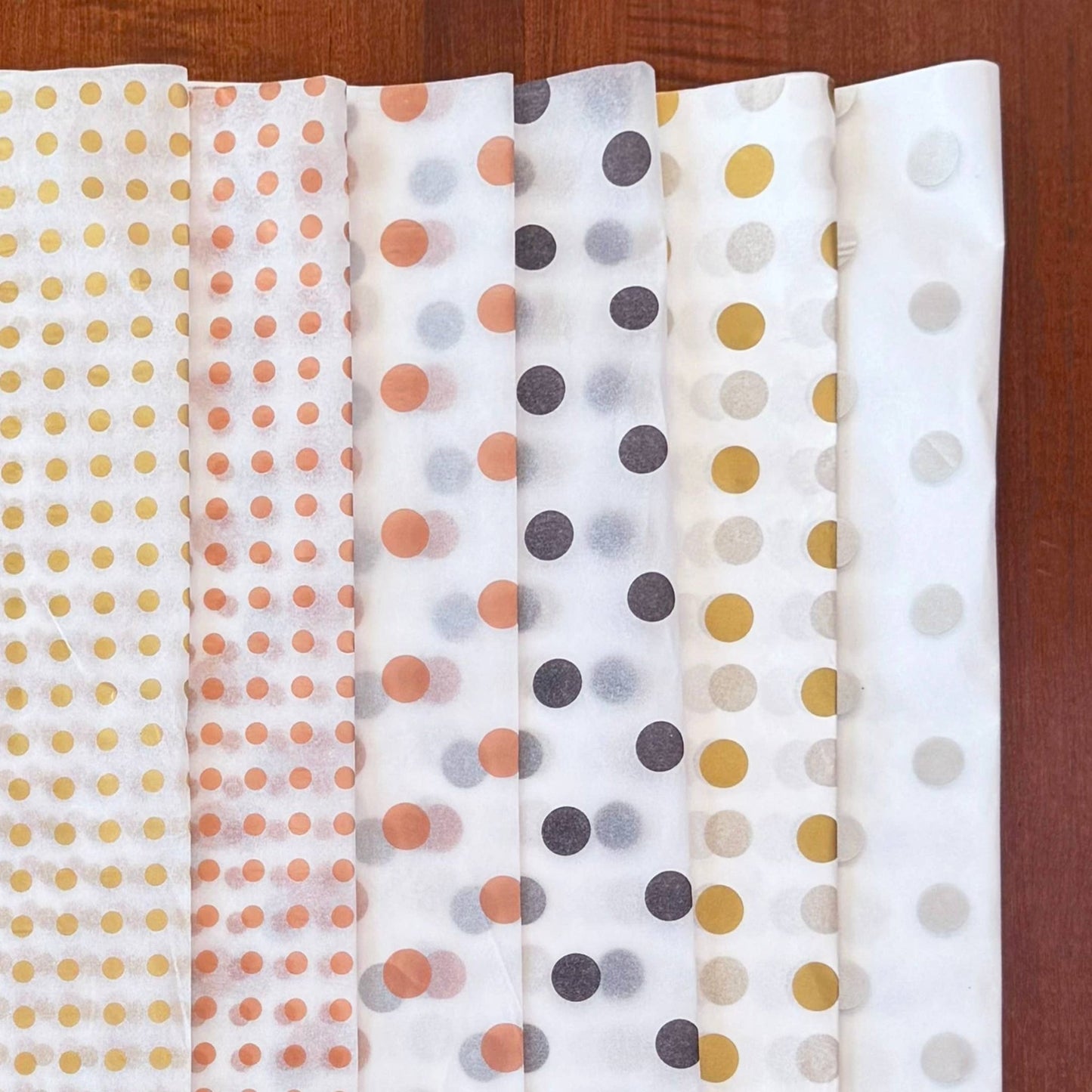 28" x 20" Polka Dots 17g Wrapping Tissue Paper Sheets: Black / Large Dot - Bria Blair Creative