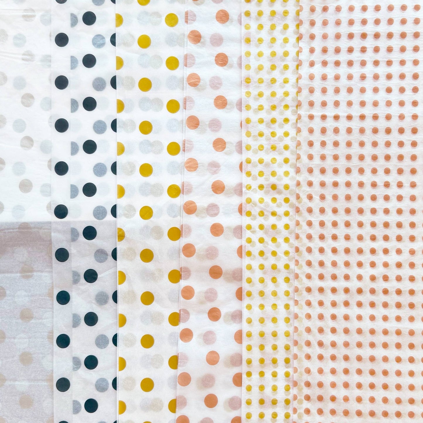 28" x 20" Polka Dots 17g Wrapping Tissue Paper Sheets: Black / Large Dot - Bria Blair Creative