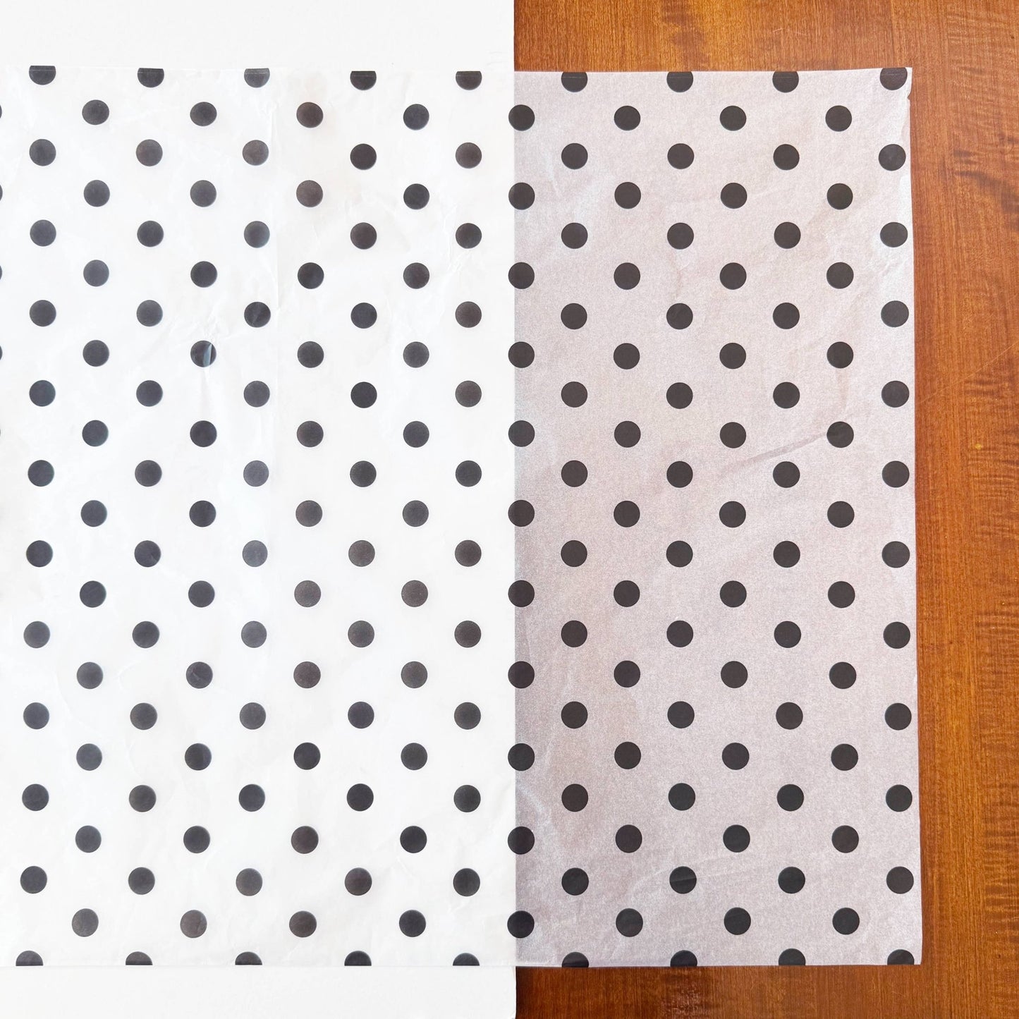28" x 20" Polka Dots 17g Wrapping Tissue Paper Sheets: Black / Large Dot - Bria Blair Creative