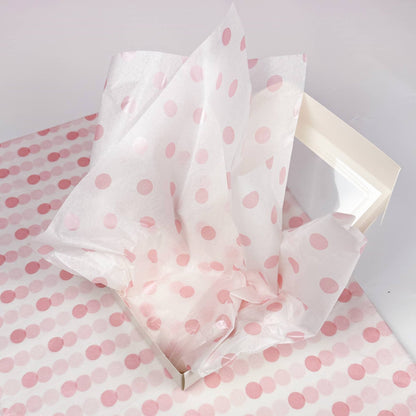 28" x 20" Polka Dots 17g Wrapping Tissue Paper Sheets: Black / Large Dot - Bria Blair Creative