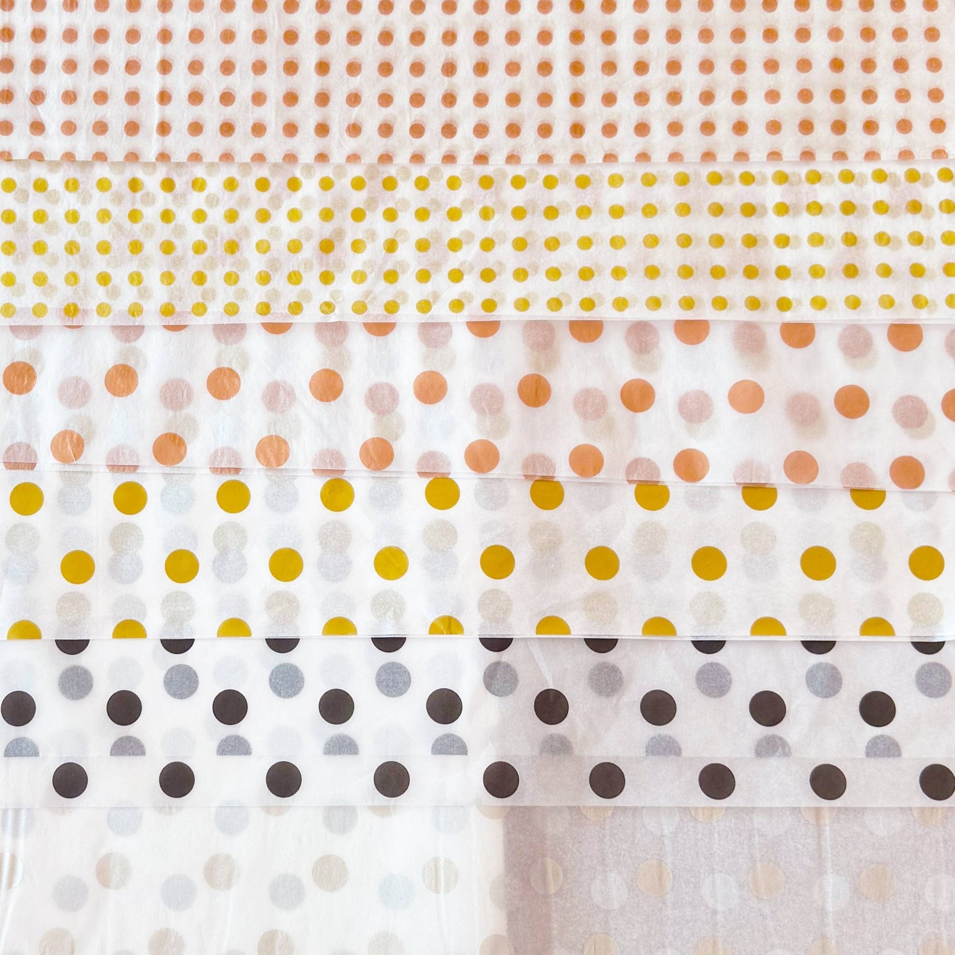 28" x 20" Polka Dots 17g Wrapping Tissue Paper Sheets: Black / Large Dot - Bria Blair Creative