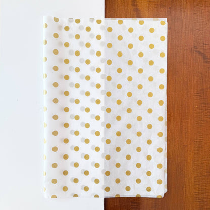 28" x 20" Polka Dots 17g Wrapping Tissue Paper Sheets: Black / Large Dot - Bria Blair Creative