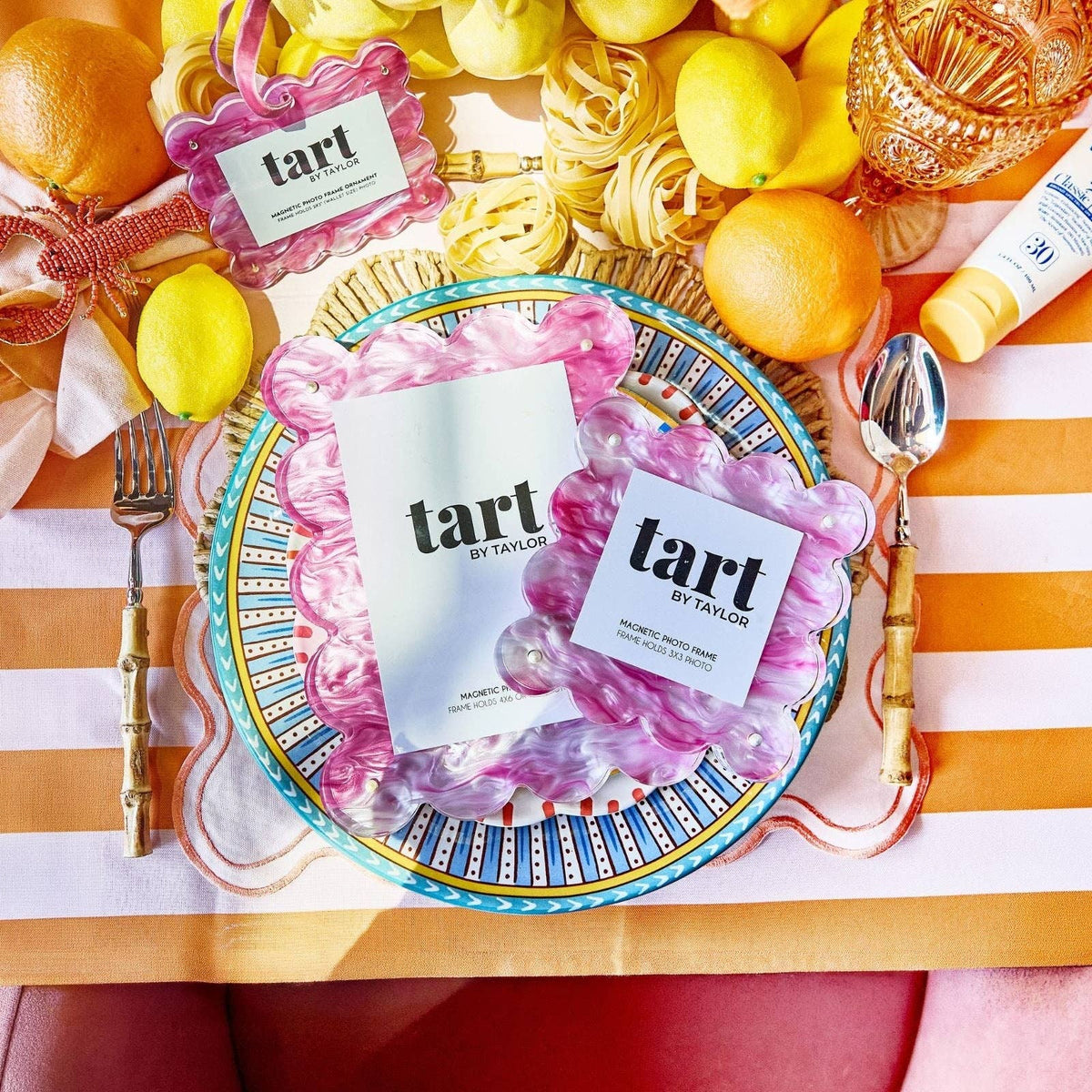 Pink Marbled Mini Acrylic Picture Frame