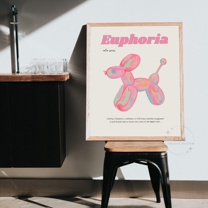 Pink Nostalgic Euphoria Wall Art Prints: 9"x11"