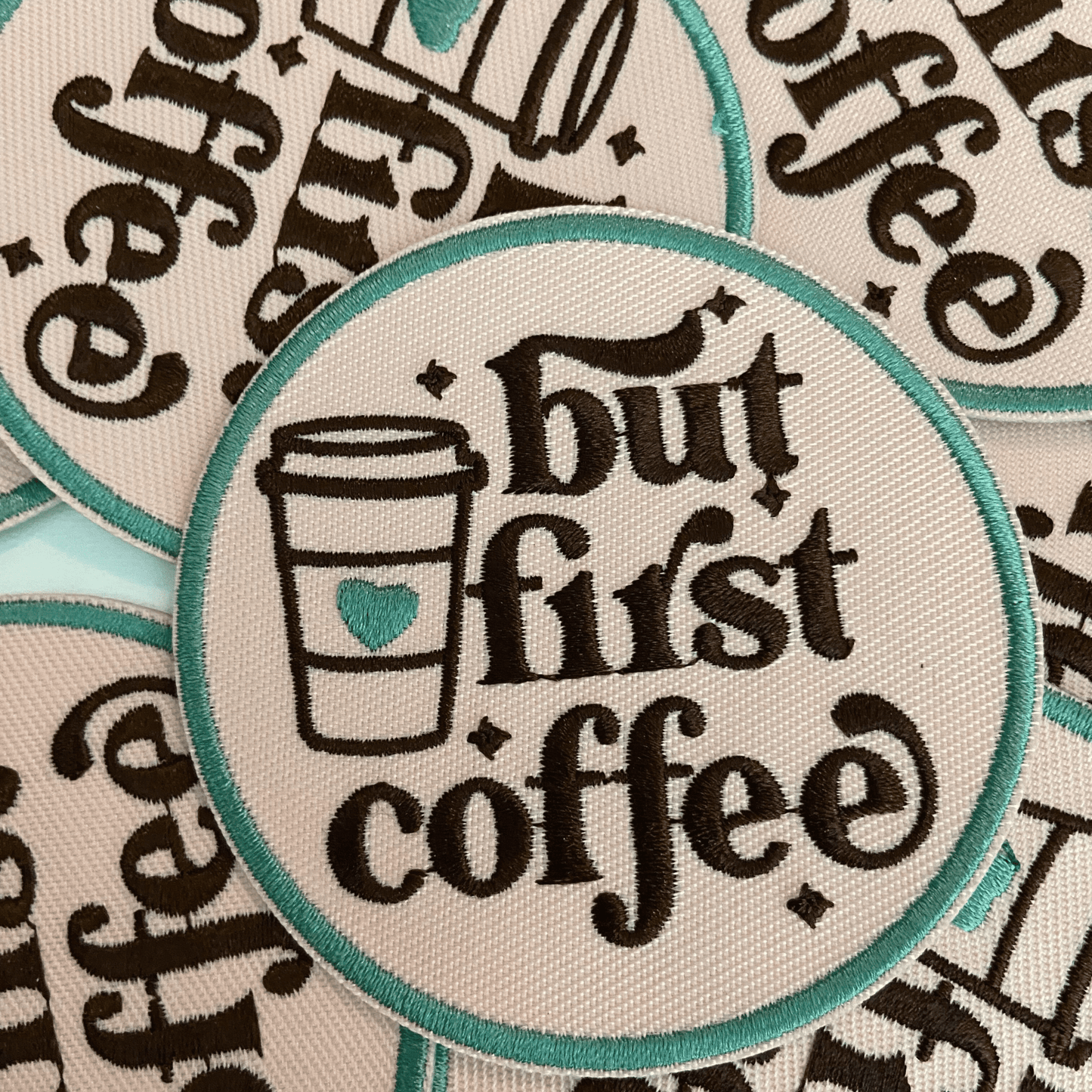 3" But First Coffee - Embroidered Hat Patch: QTY 1 - Bria Blair Creative