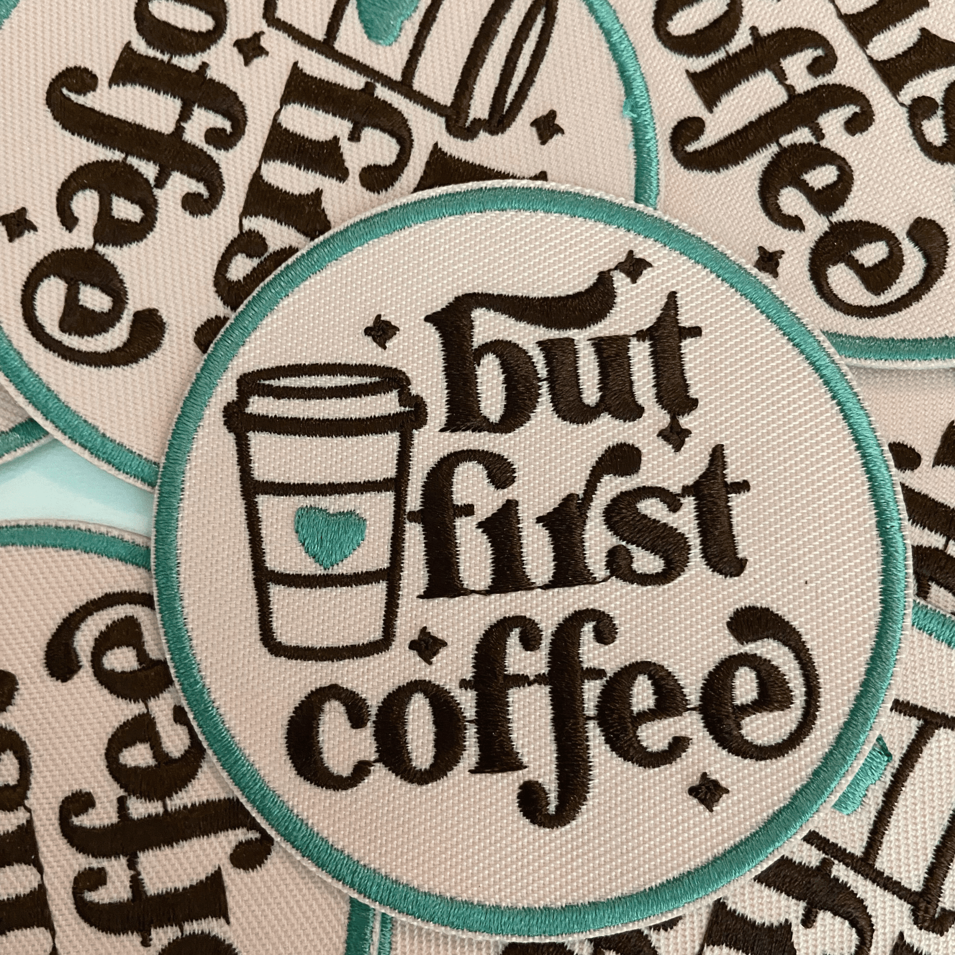 3" But First Coffee - Embroidered Hat Patch: QTY 1 - Bria Blair Creative