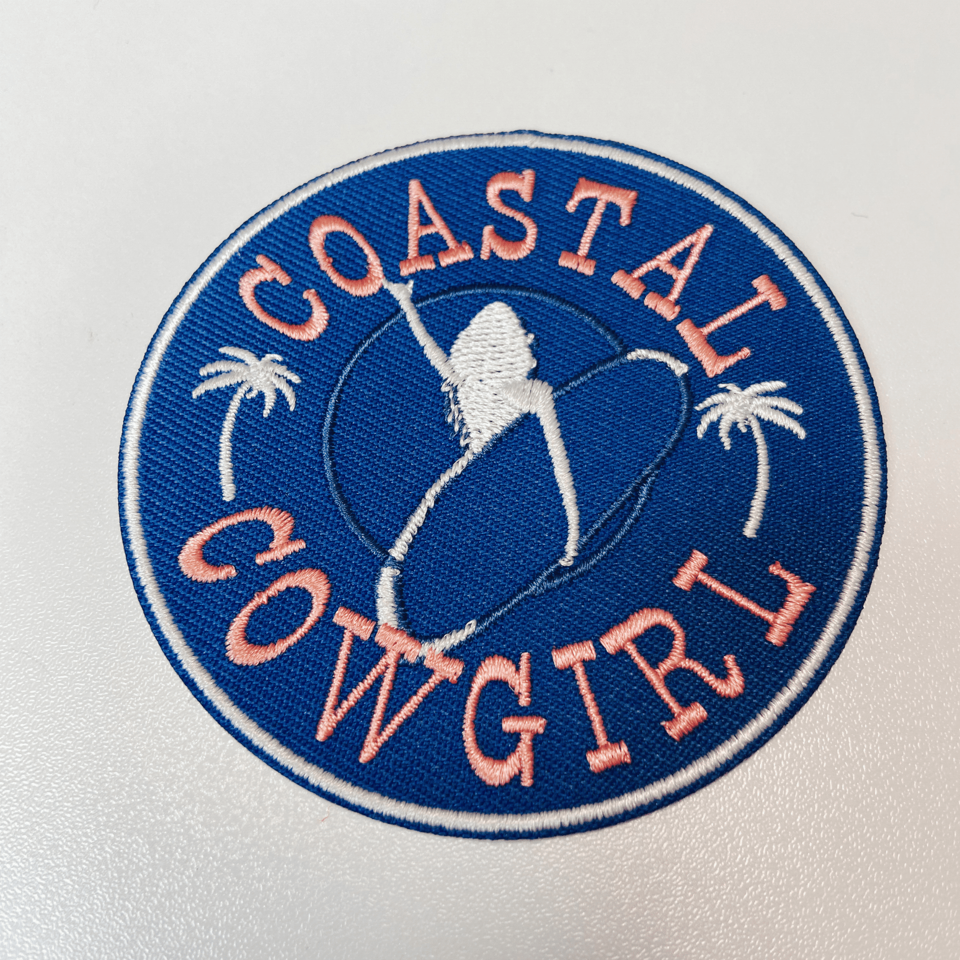 3" Coastal Cowgirl - Embroidered Hat Patch: Embroidered Patch - Bria Blair Creative