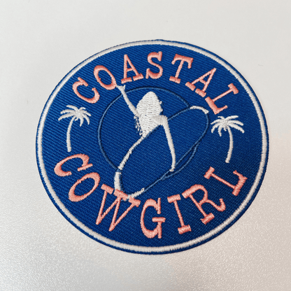 3" Coastal Cowgirl - Embroidered Hat Patch: Embroidered Patch - Bria Blair Creative