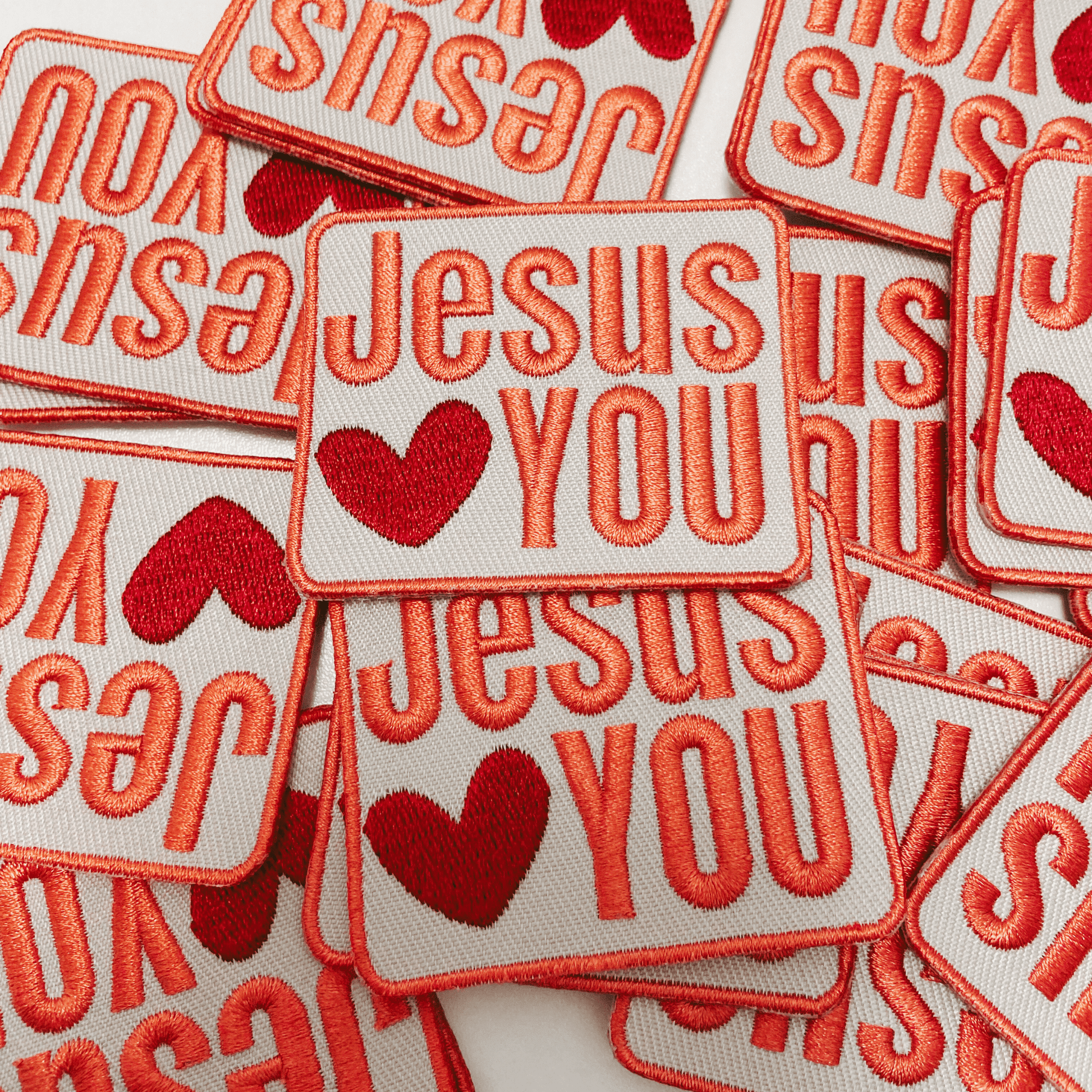 3" Jesus heart You - Embroidered Hat Patch: QTY 1 - Bria Blair Creative