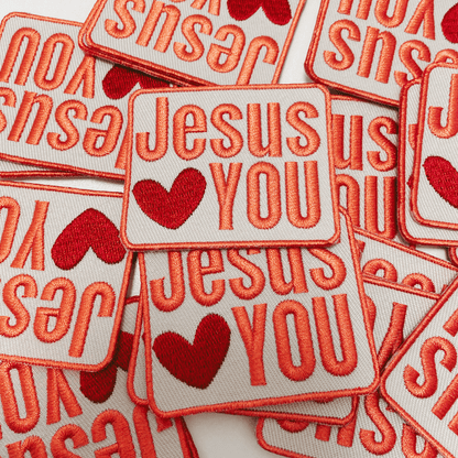 3" Jesus heart You - Embroidered Hat Patch: QTY 1 - Bria Blair Creative
