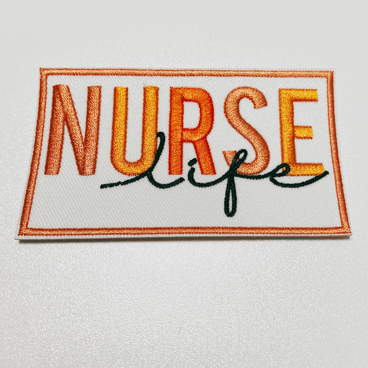3" NURSE life - Embroidered Hat Patch: Embroidered Patch - Bria Blair Creative