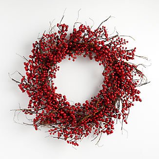 30" Berry Wreath, Red - Bria Blair Creative