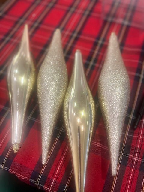 305mm Champagne Ornaments - Assorted Styles - Bria Blair Creative