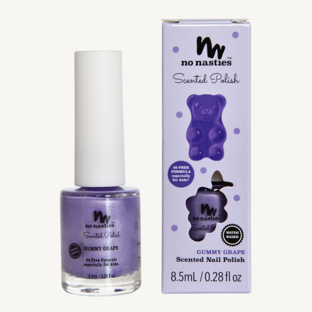 Water Based Scented Scratch Off Kids Nail Polish: Gummy Grape - Purple