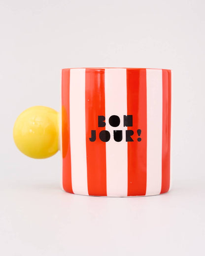 Ceramic Mug, Bonjour