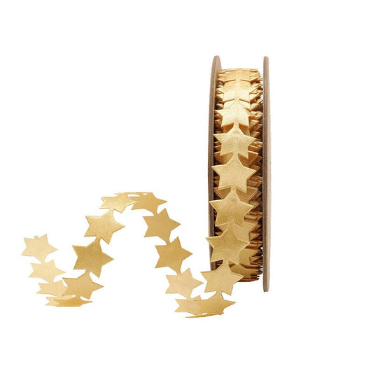 3/4" Ultra Sonic Trim | Star | 10 Yard Roll: Gold - Bria Blair Creative