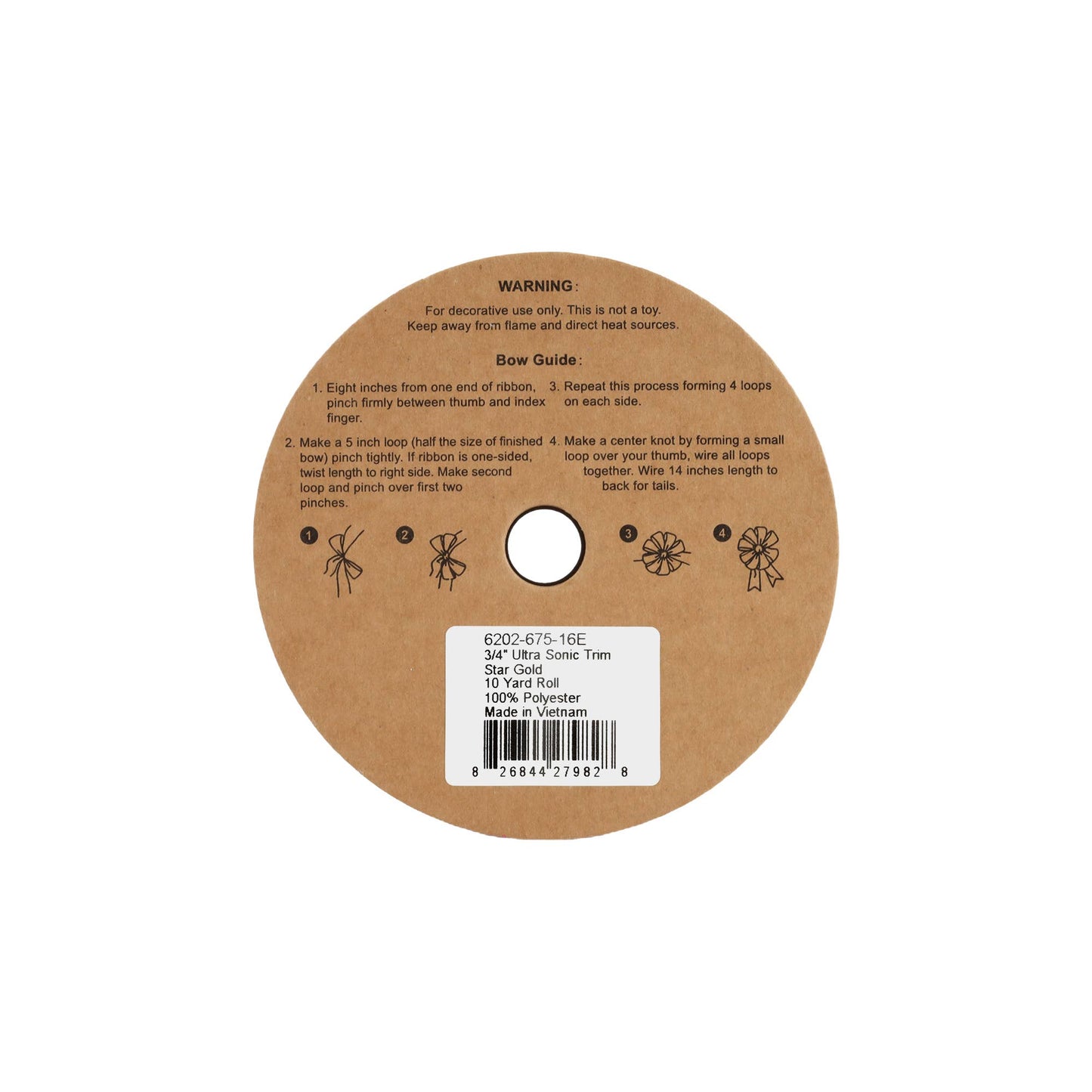 3/4" Ultra Sonic Trim | Star | 10 Yard Roll: Gold - Bria Blair Creative