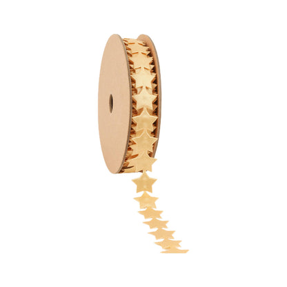 3/4" Ultra Sonic Trim | Star | 10 Yard Roll: Gold - Bria Blair Creative