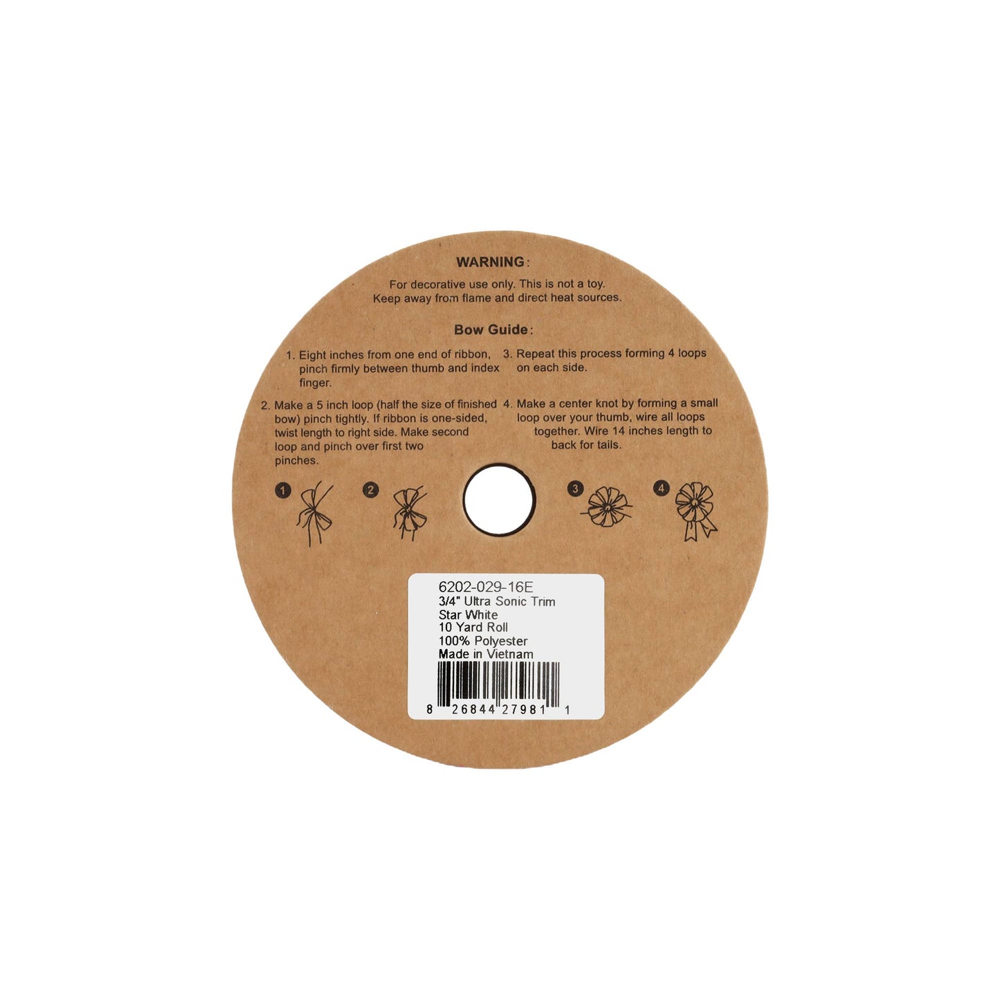 3/4" Ultra Sonic Trim | Star | 10 Yard Roll: Gold - Bria Blair Creative