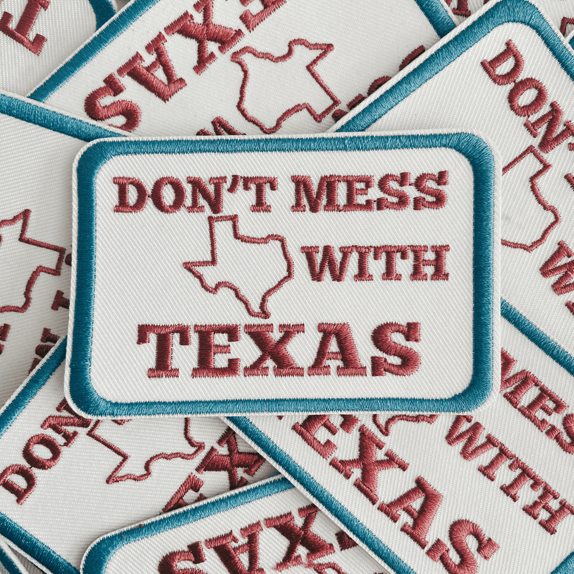 3.5" Don't Mess With TEXAS - Embroidered Hat Patch: QTY 1 - Bria Blair Creative